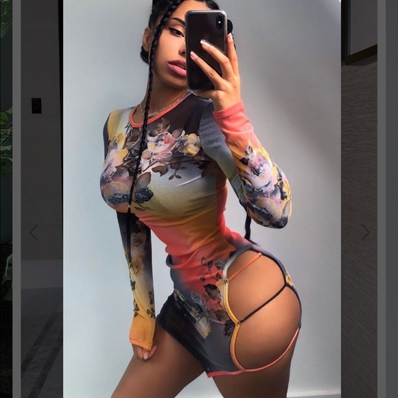 Mesh Mini Dress 🧡 - Picture 1 of 8